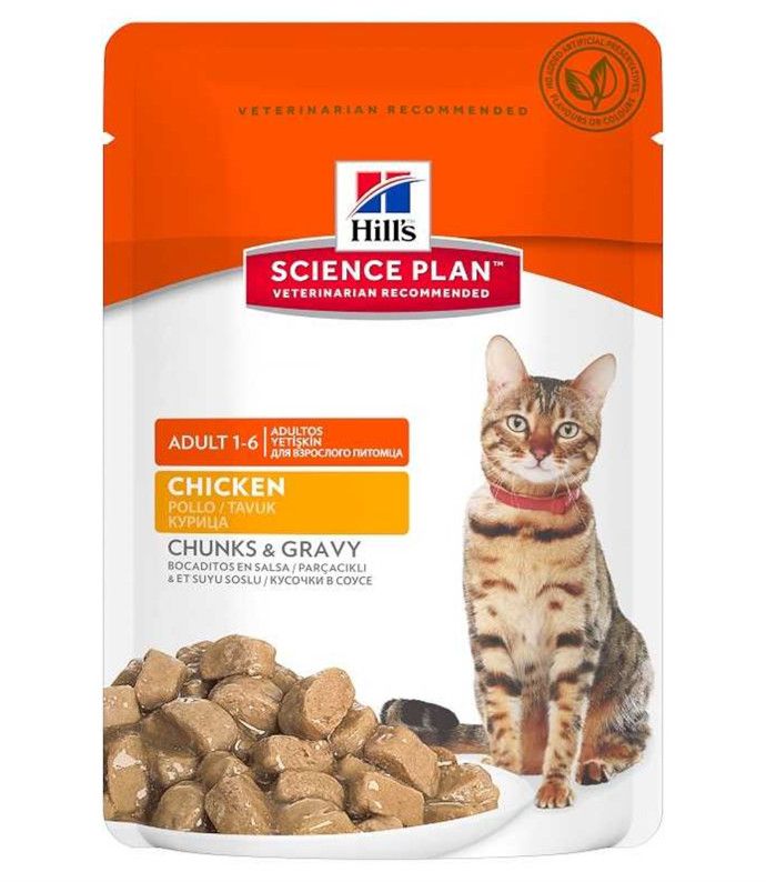 Hills Chunks & Gravy Tavuklu Kedi Konserve Maması 85 Gr