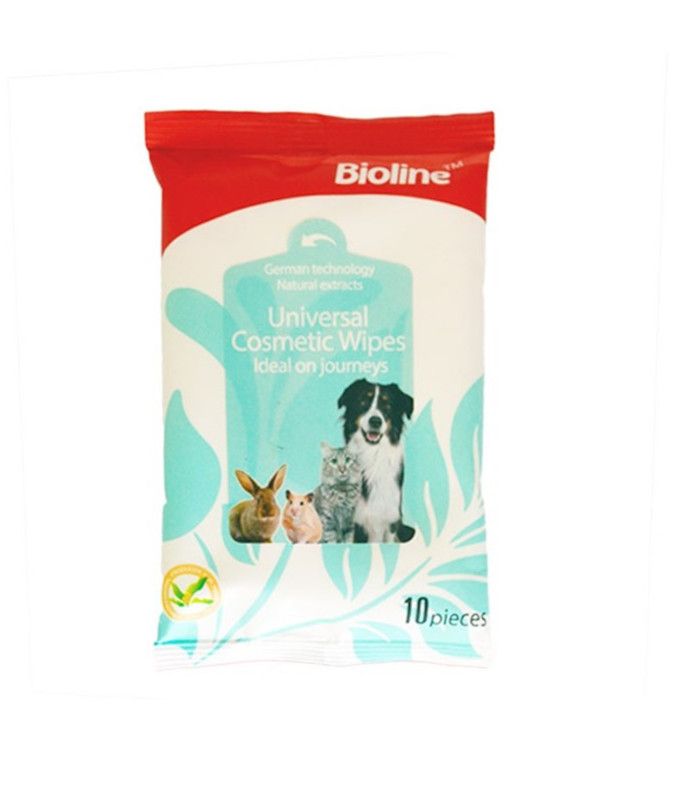 Bioline Kedi, Köpek Ve Kemirgen Temizleme Mendili 10 Adet