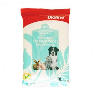 Bioline Kedi, Köpek Ve Kemirgen Temizleme Mendili 10 Adet 